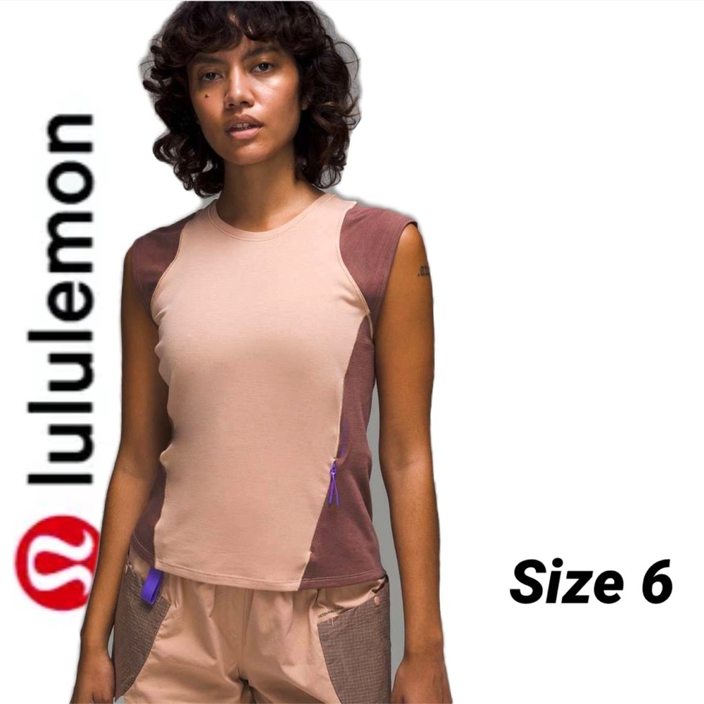 Lululemon Cap Sleeve Hiking Tank Top size 6
Pink Clay / Dark Oxide - Picture 1 of 12
